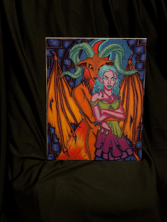 Baphomet and his Purple Elf Print