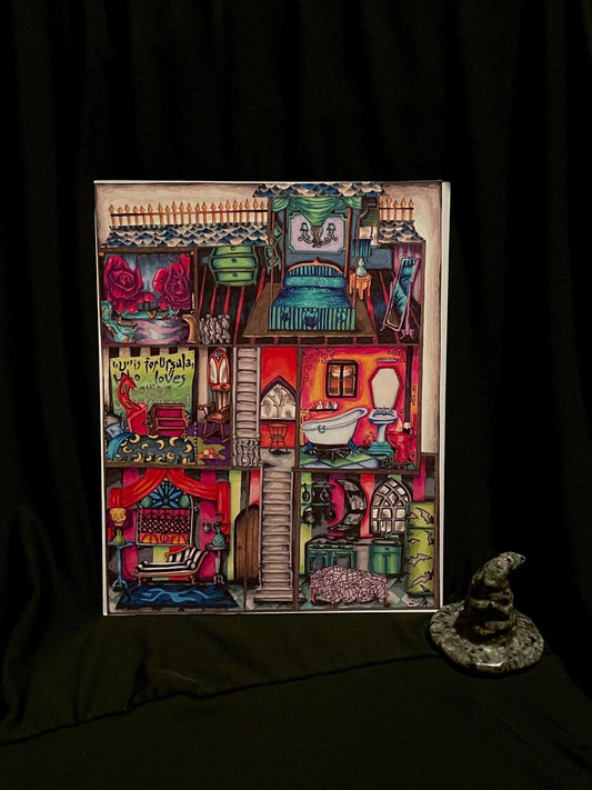Halloween Dollhouse Print