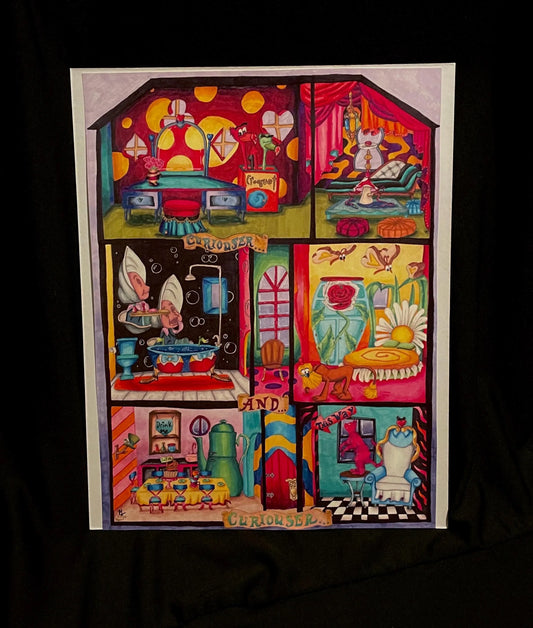 Alice's Wonderland Dollhouse Print