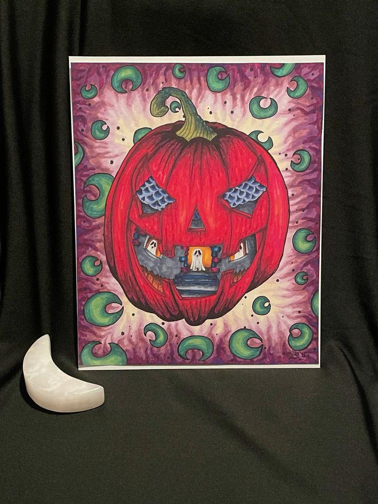 Pumpkin Boo House Print