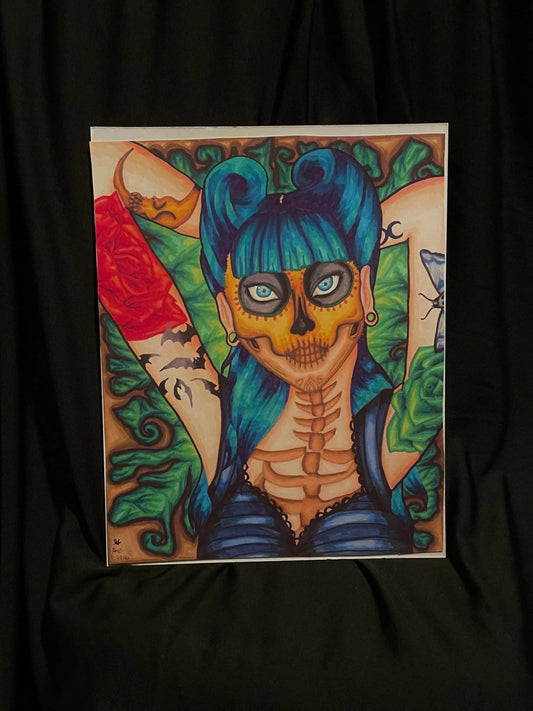 Blue Hair, Don't Care Print