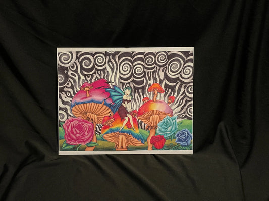 Mushroom Fairy Print