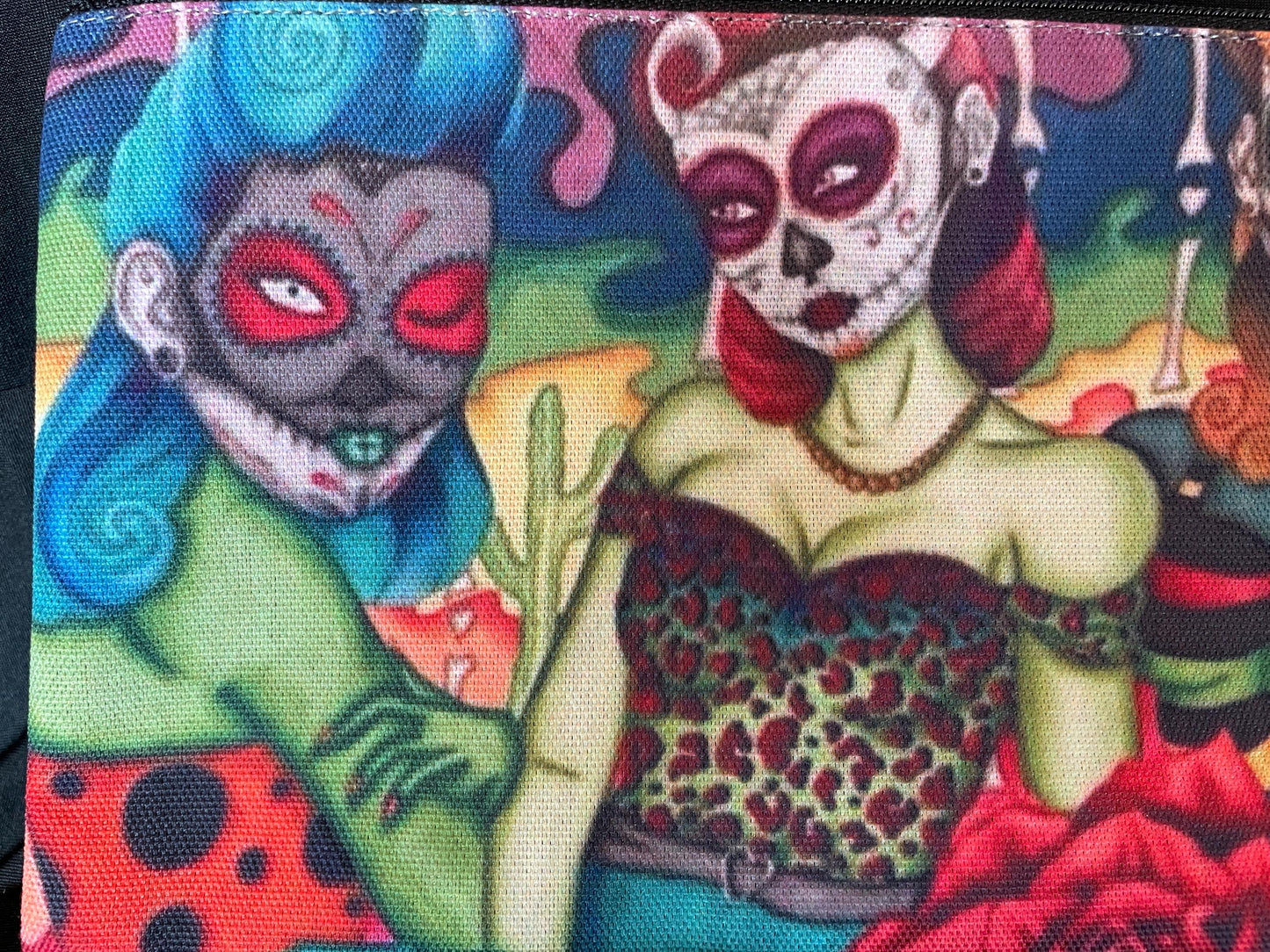 Sugar Skull Sisters Accessory Pouch