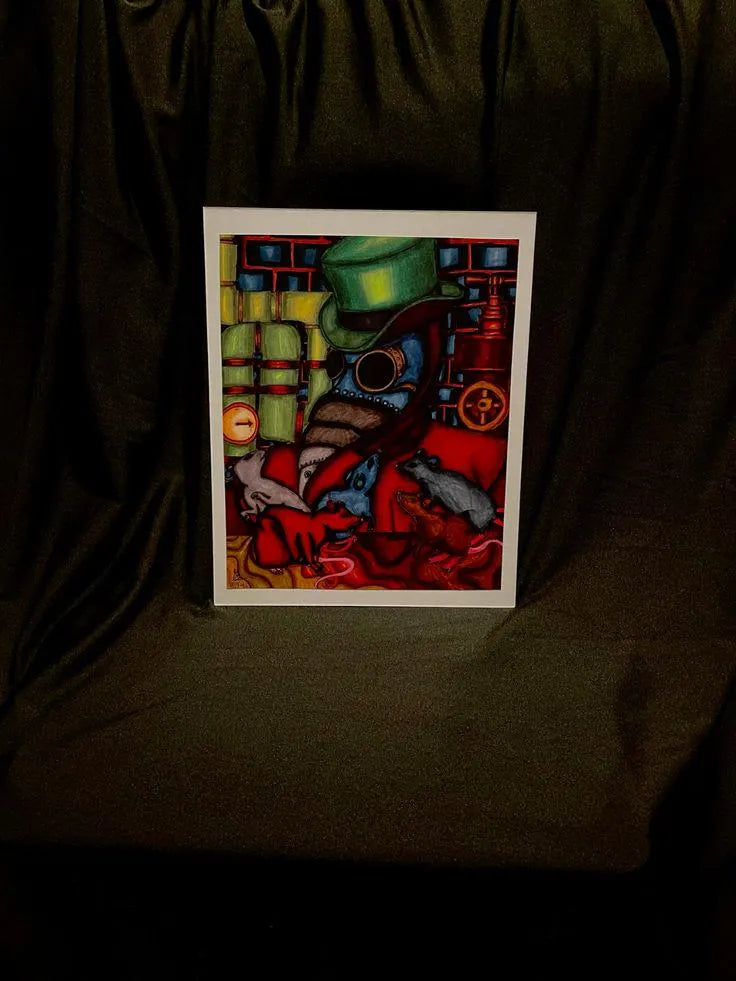 Green Top Hat Print