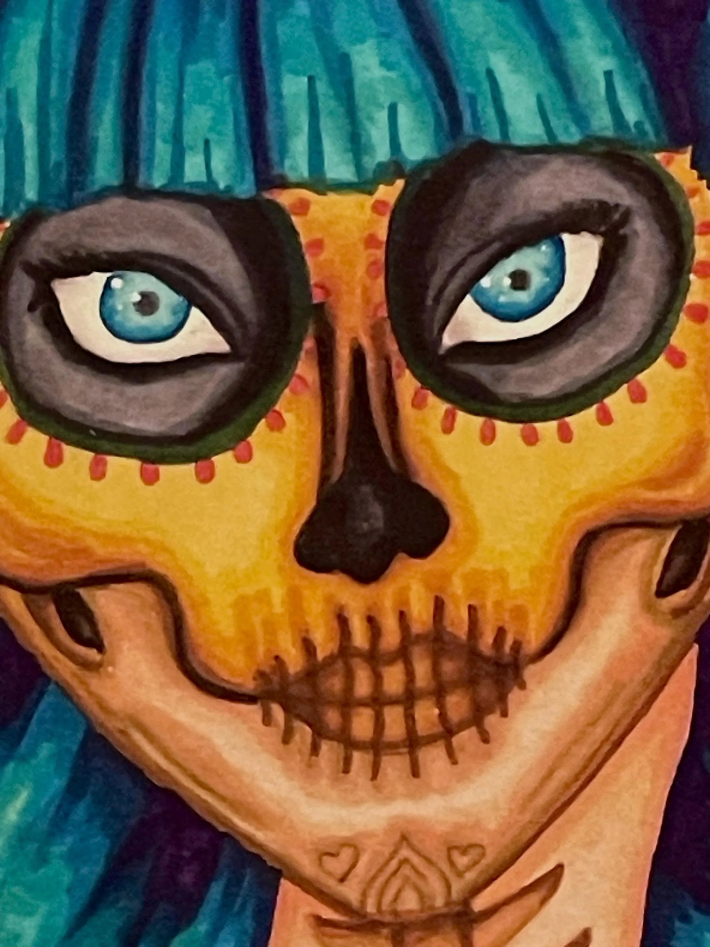 Blue Hair, Don't Care Print