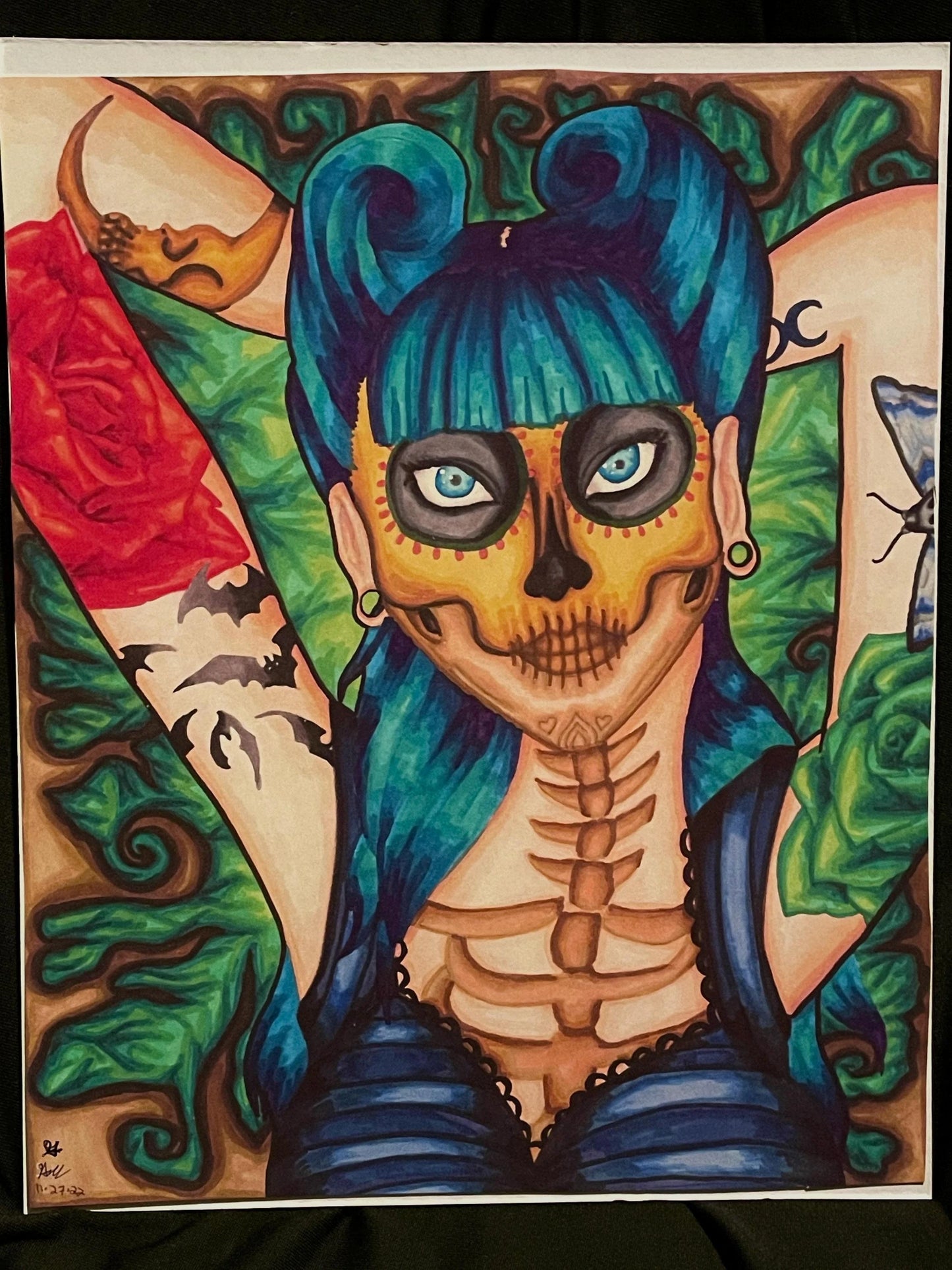 Blue Hair, Don't Care Print