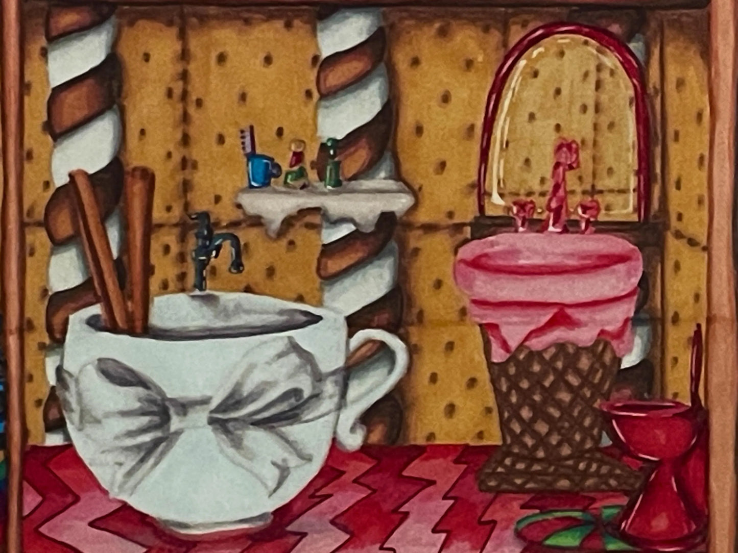Christmas Gingerbread Dollhouse Print