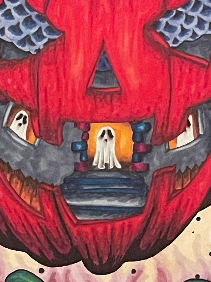 Pumpkin Boo House Print