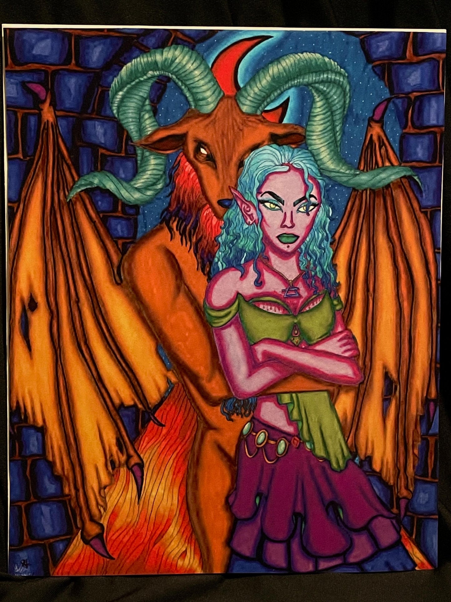 Baphomet and his Purple Elf Print